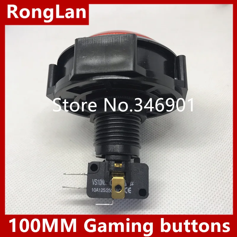 100MM 60MM 10CM 6CM New video game accessories  buttons RED BLUE GREEN YELLOW WHITE host computer convex switch DC12V DC24V-10p