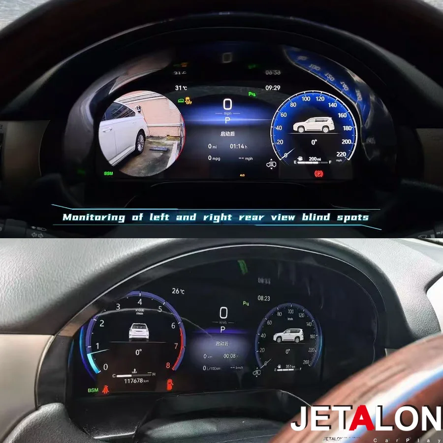 S For Lexus GX400 GX460 GX470 2010-2021 Upgrade Digital Dashboard LCD Instrument Panel GPS Speedometer Cluster Virtual Cockpit