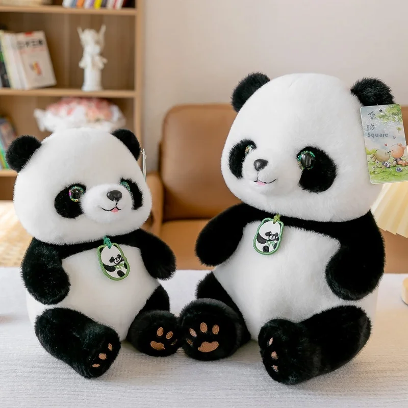 Chinese Panda Plush Toy Green Eyes Chinese National Treasure Animal Doll Soft Kidstoys For Girls Decor Gifts