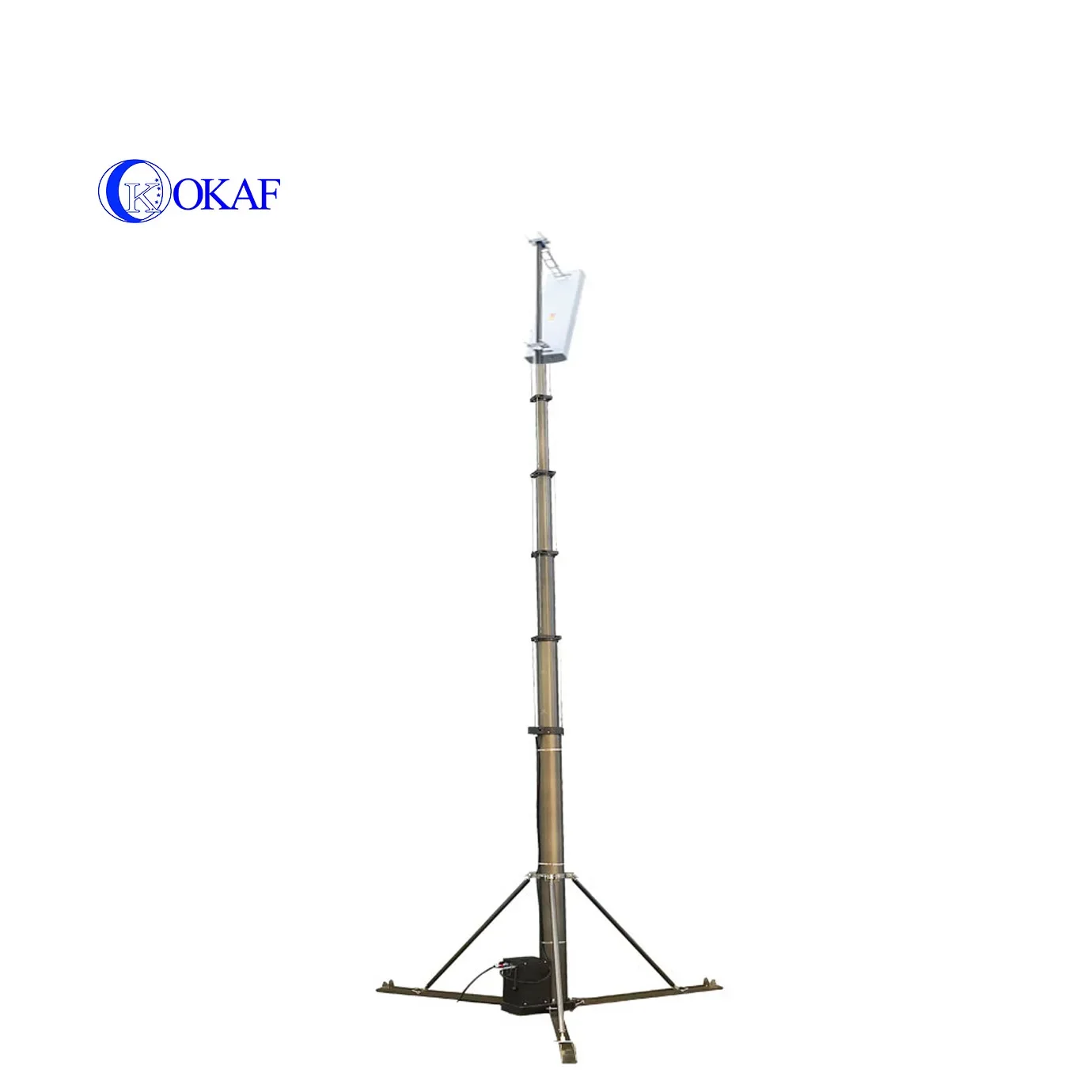 

12m portable Mobile Aluminum Mast Tower Electric Motorized Telescopic Mast