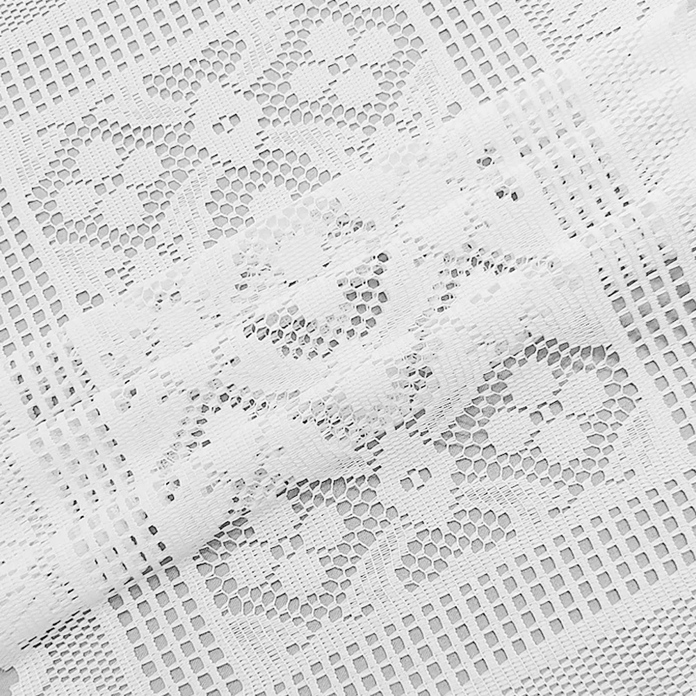 Lace Tablecloth White 38x75cm For Coffee Table Decor Cover For Living Room TV Stand Minimalist Home Decoration