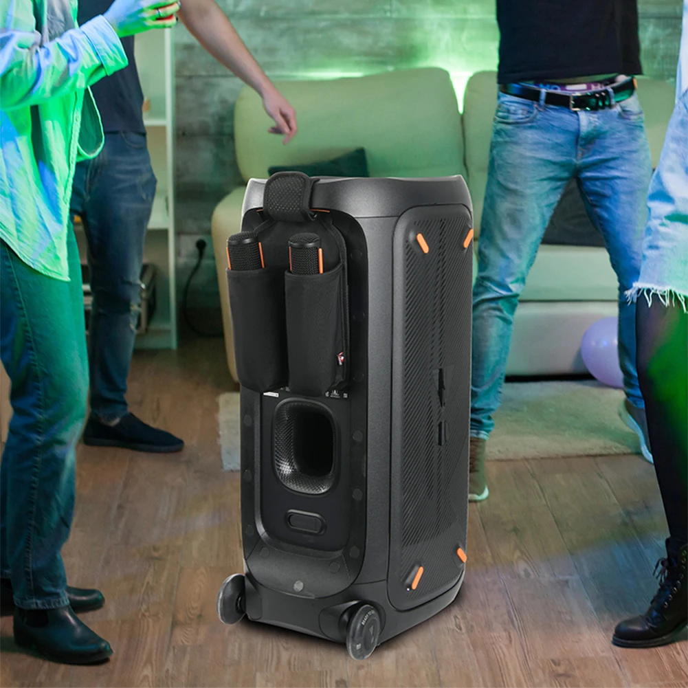 حامل تخزين شماعات الميكروفون، حقيبة تنظيم الميكروفون، حقيبة تخزين الميكروفون لملحقات الميكروفون اللاسلكي JBL PartyBox