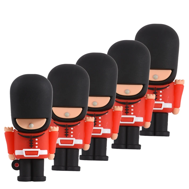 JASTER Nowy gorący pendrive USB Pendrive Handsome British Guard Cartoon Pen Drive 16G 32G 64GB Usb 2.0 Memory Stick USB stick