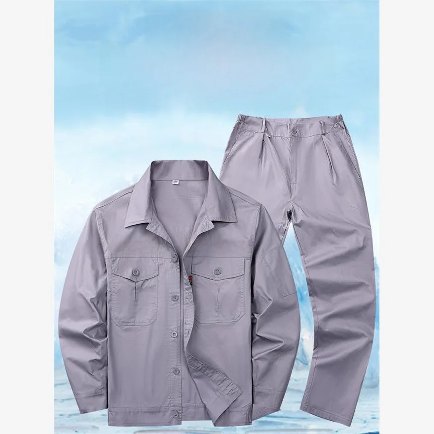 Set da Lavoro Leggero e Traspirante in Puro Cotone per Saldatura, Anti-Scottatura, Confortevole, Assorbente del Sudore, in Cotone Pettinato