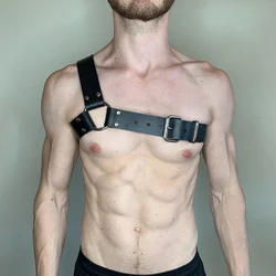 Handmade PU Leather Harness Fetish Men Gay Underwear Gothic Harajuku Punk Style Adjustable Body Chest Harness Bdsm Bondage Belt