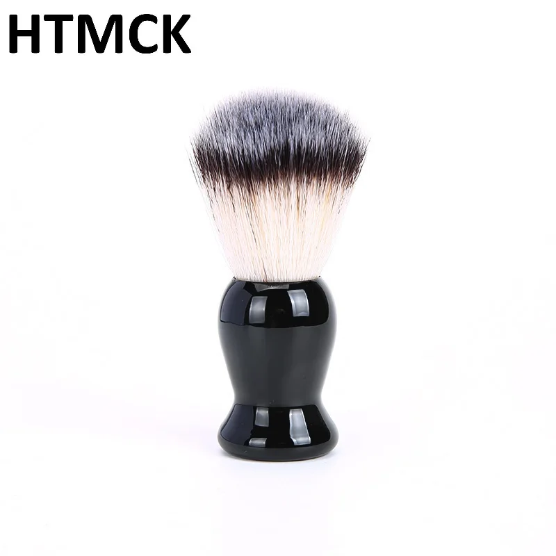 HTMCK Men's Professional Shaving Brush 3-Color Gradient Soft Synthetic Hair Beard Lathering Brush with Black/White