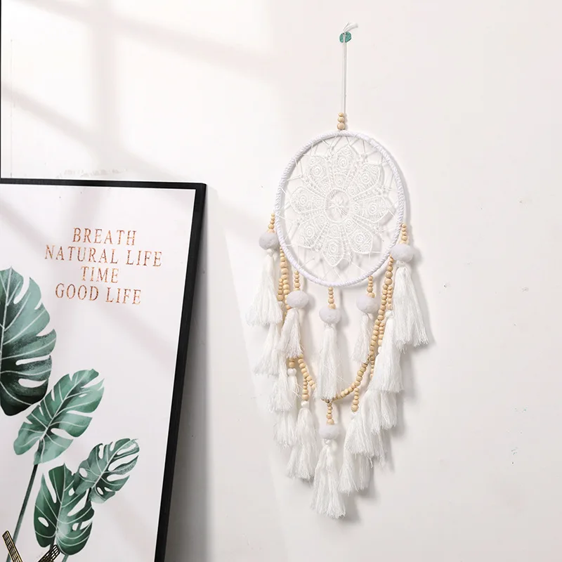 Nordic Tassel Handmade Wind Chimes Dream Catcher Bedroom Living Room Hanging Ornaments Wall Decor Festival Gifts Home Accessory