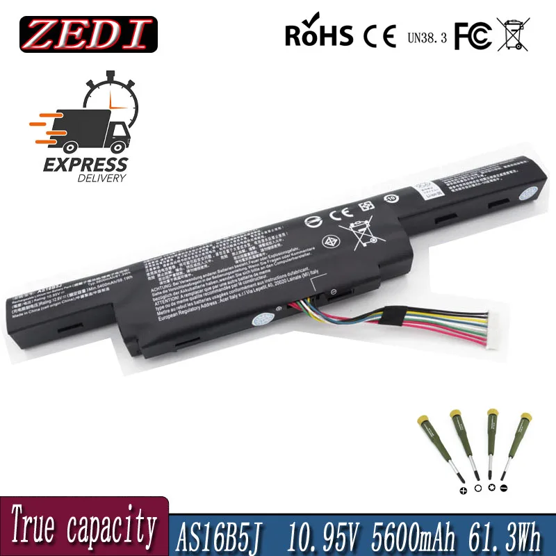 

ZEDI New 10.95V 5600mAh AS16B5J AS16B8J Laptop Battery For Acer Aspire F15 F5-573G E15 E5-575G-51VI/53VG