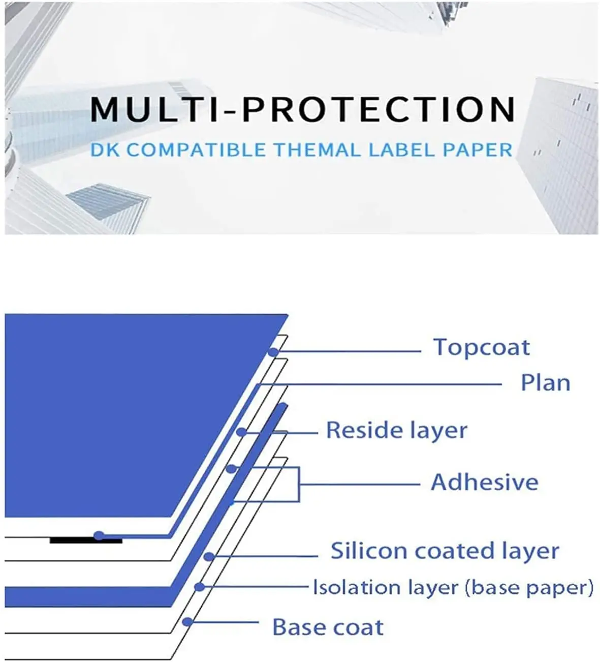 Imagem -06 - Papel Térmico da Etiqueta do Dk22205 62 mm x 30.48m para o Irmão Ql500 500a 550 560 700 570vm 800n 600td Rolls