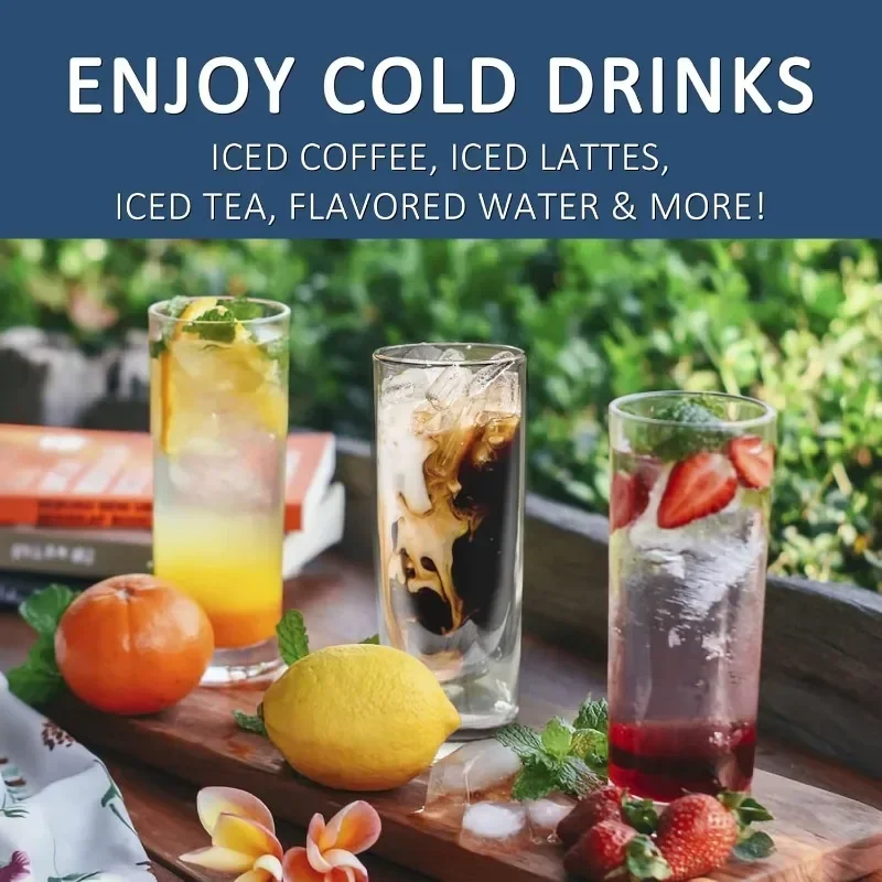 Macchina per il tè freddo Wirsh, macchina per il caffè freddo con controllo della concentrazione e filtro riutilizzabile, perfetta per caffè freddo, latte, tè