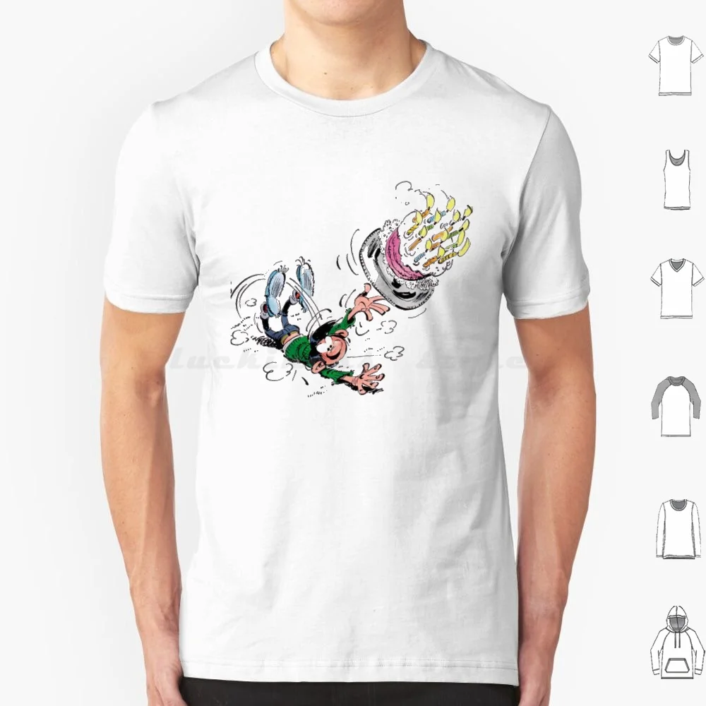 Camiseta de aniversario Gaston Lagaffe Classique, camiseta fresca de algodón 6xl, libro de aventuras de dibujos animados de Spirou, cómic, revista belga Gaston