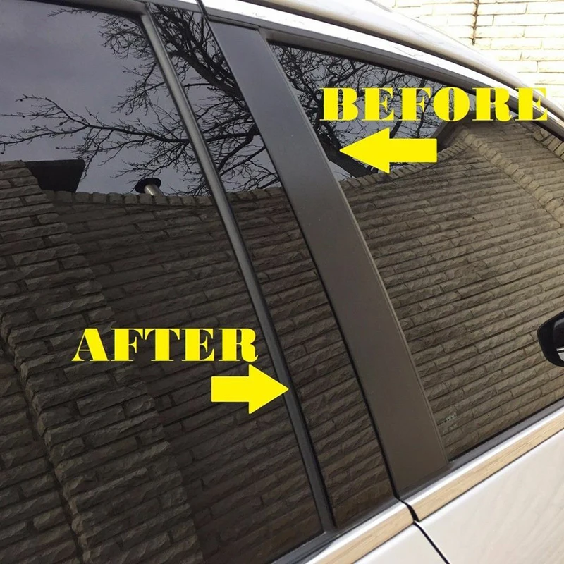 8Pcs Car Door Window Pillar Trims Cover Sticker Black Decorate Accessories for Nissan Sentra 2013 2014 2015 2016 2017 2018 2019