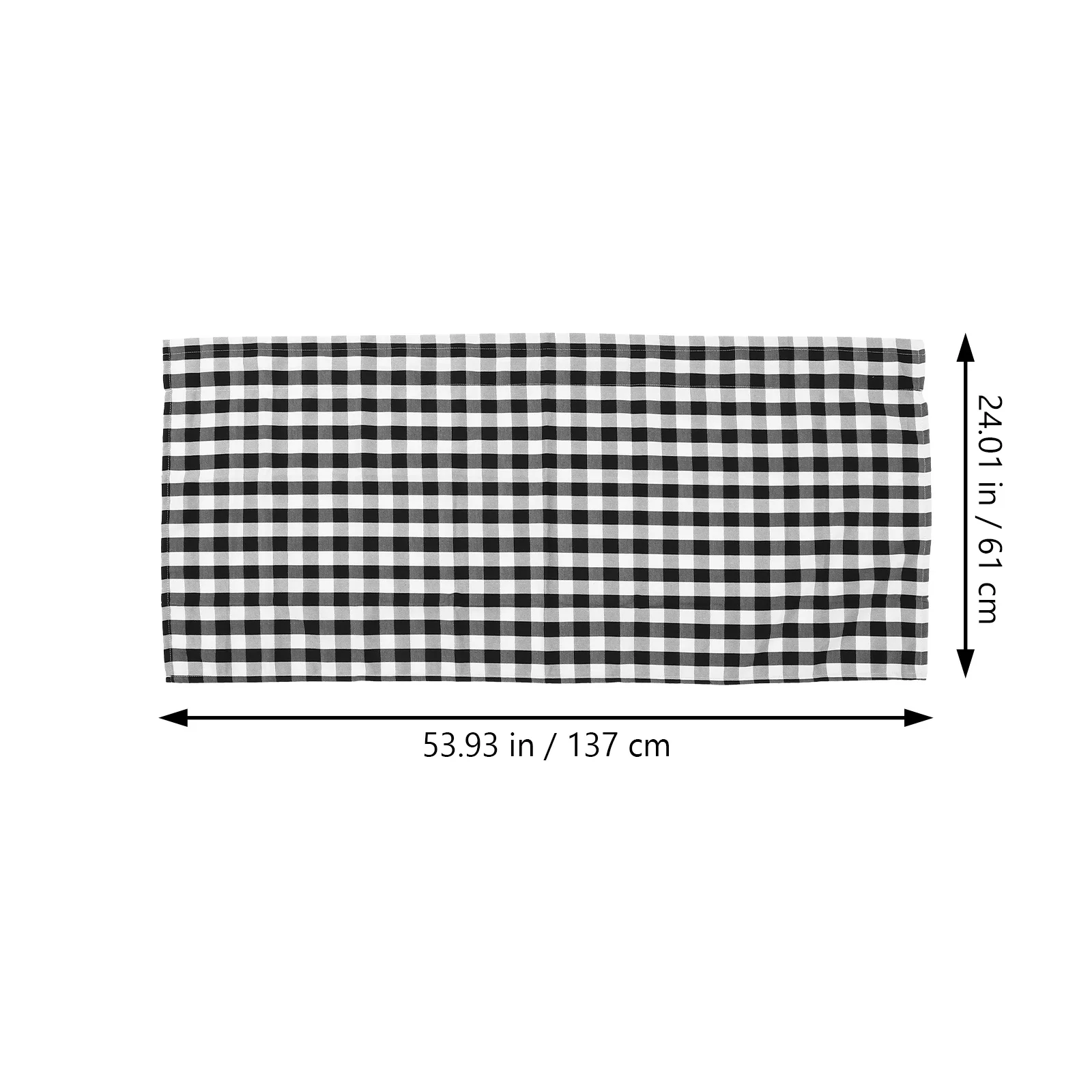 

Buffalo Plaid Kitchen Curtain Short Black White Easy to Valance Window Valance Living Room Curtain