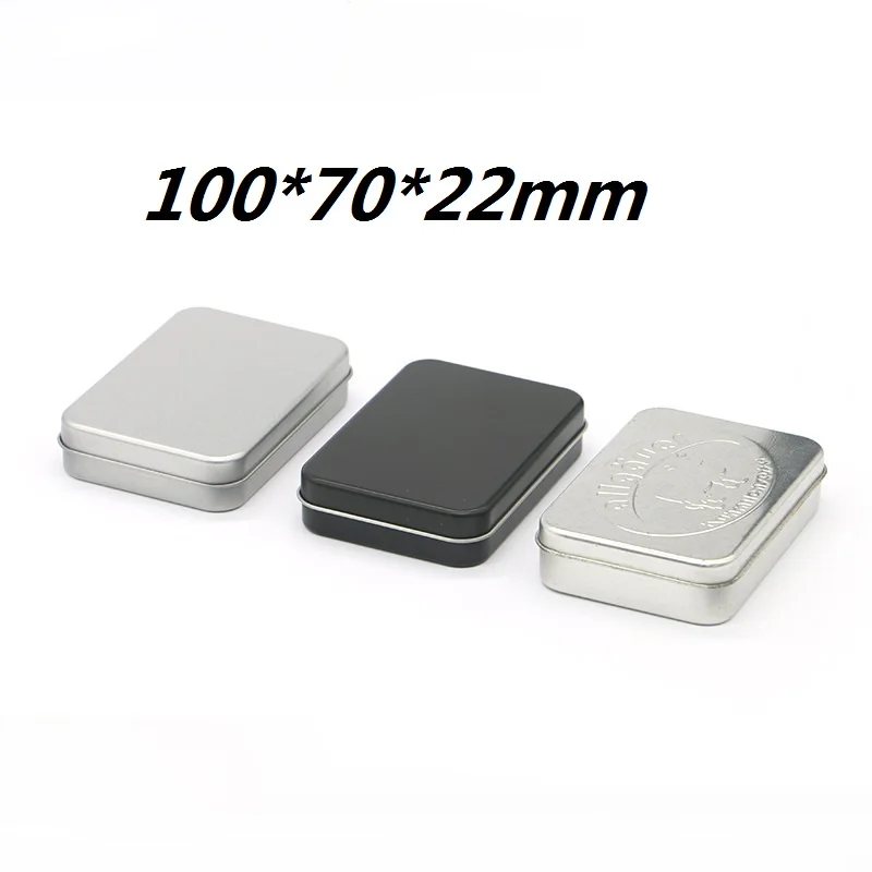 3PC 10CM Rectangular Nail Clippers Storage Iron Box Small Badge Key Pack Bead String Pinball Box Creative Empty Metal Gift Box