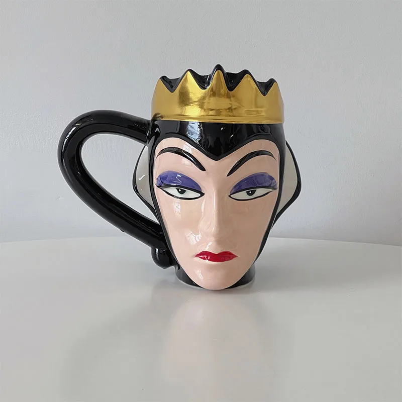 Disney Villain Ursula Maleficent Ceramic Mugs Action Figure Toys Cute Snow White The Little Mermaid Mug Cup Kids Gifts