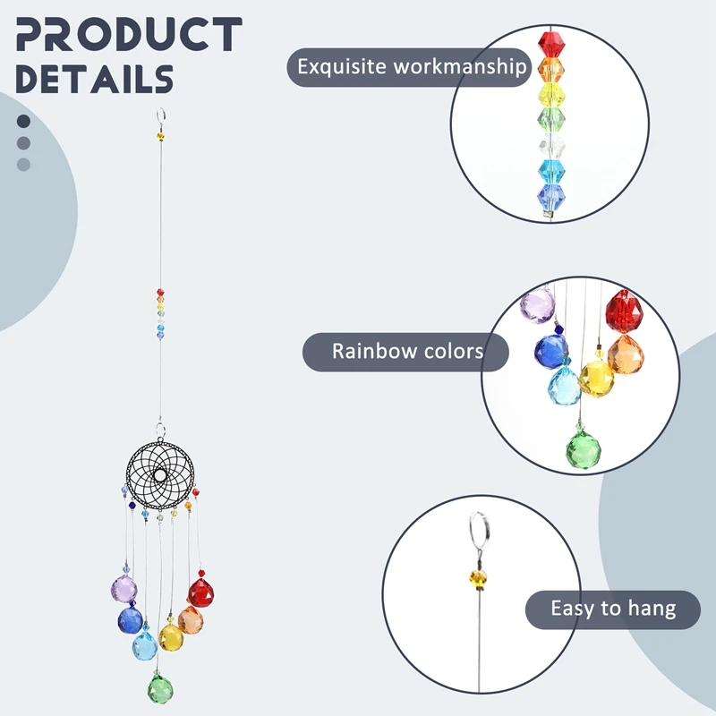 LICE-Crystals Rainbow Maker Suncatcher оконное подвесное украшение садовое украшение «Ловец солнца» кулон чакра бусины