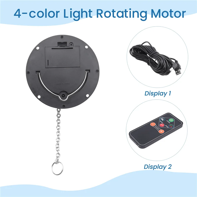 ABUP-Rotating Disco Ball Motor Lights With Remote,18 Leds For 12 16 20 24Inch Mirror Ball Rotator(Notincludedball)