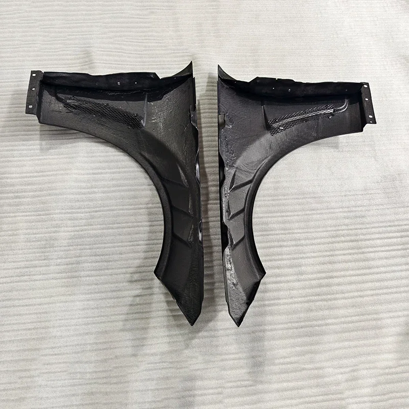 Guardabarros Lateral Personalizado BENSNEES de Fibra de Carbono Real para Mercedes W204 C200 C250 C300 2010 2011 2012, Mejora de Guardabarros de Fibra de Carbono