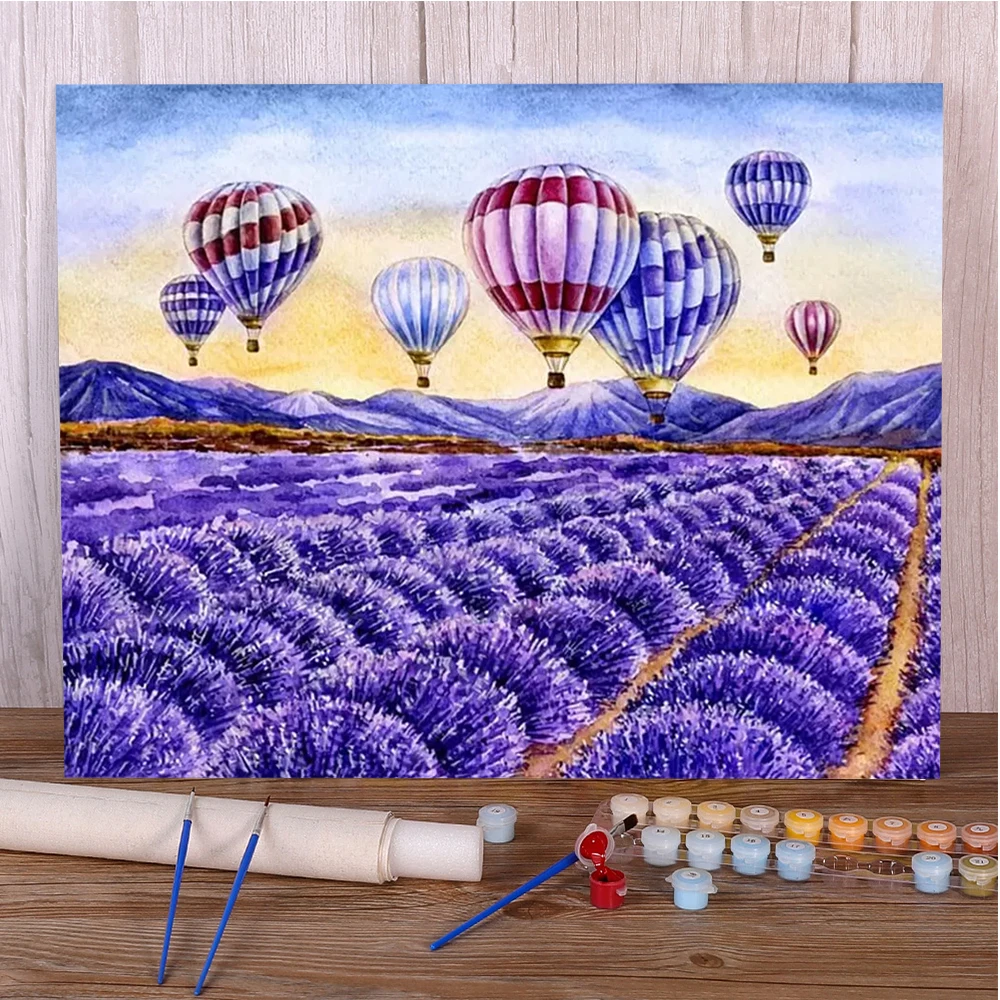 Landscape Lavender Field Paint Number Paintings Diamond Art Painting Kits Crafts Supplies For Adults Wall Art Child's Gift 2024