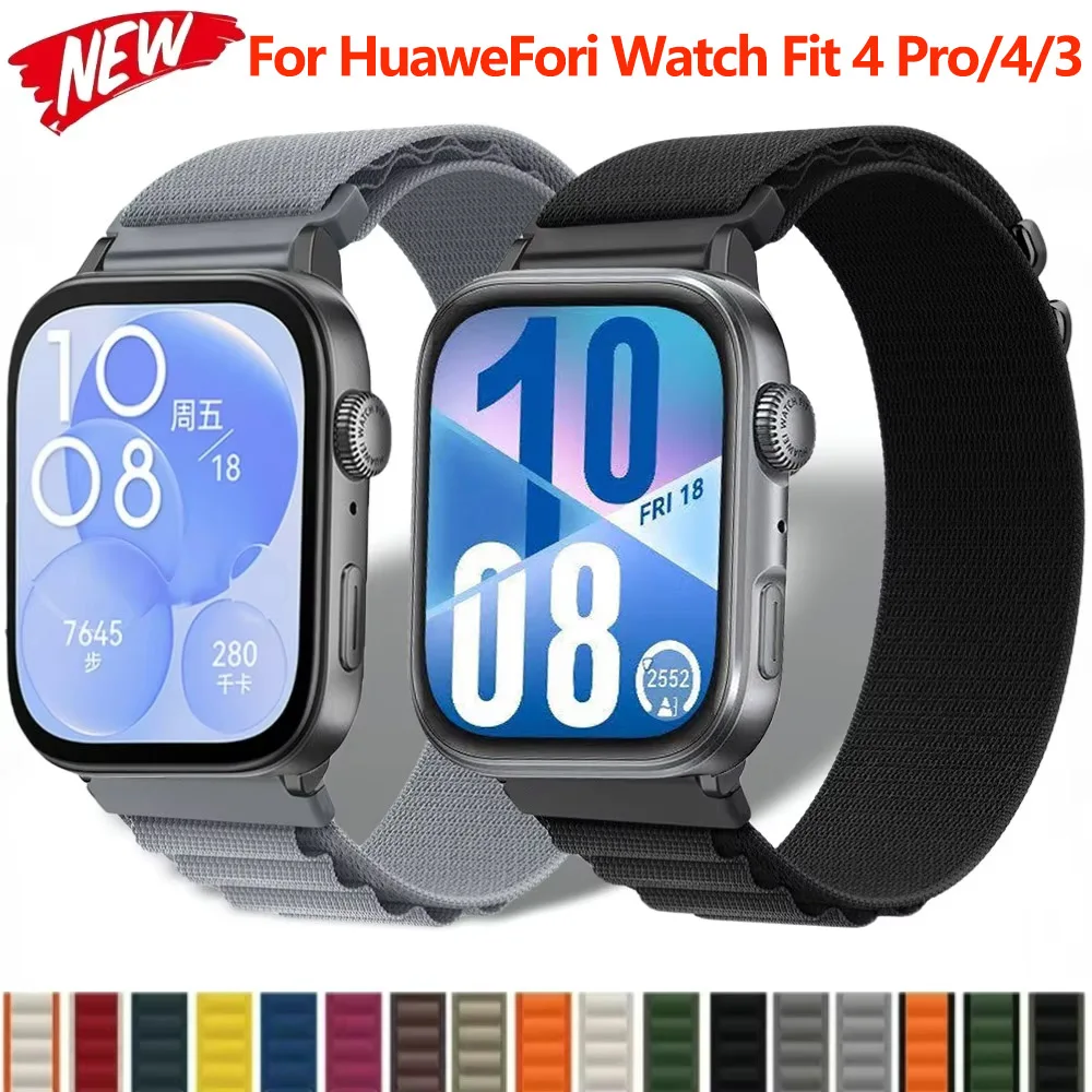 

Alpine Loop Strap for Huawei Watch Fit 4/4 Pro/3 Nylon Adjustable Breathable Wristband for Huawei Watch Fit 4/3 Band Accessories