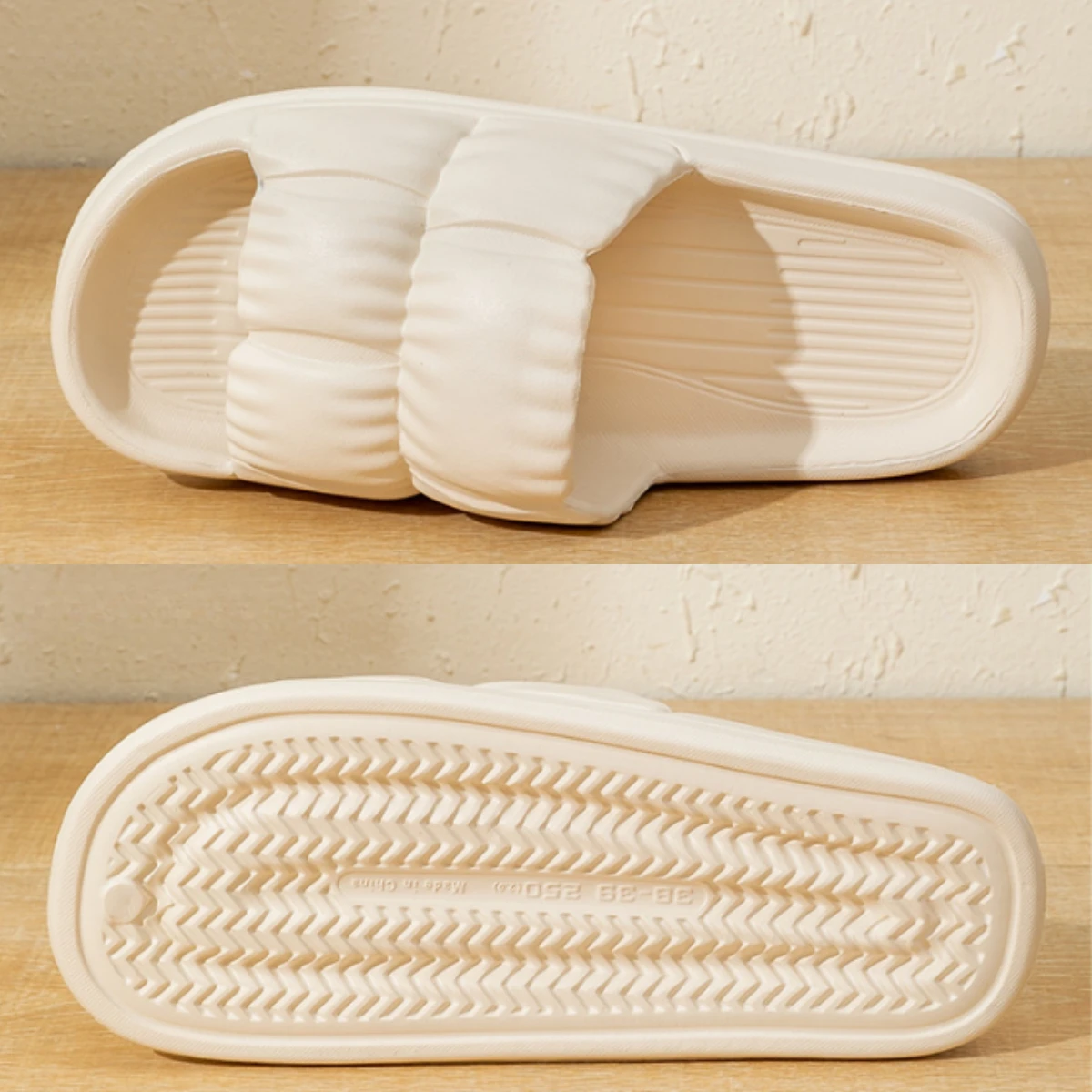 EVA Soft Shoes Cloud Slippers Indoor Outdoor Mute Bathroom Anti-slip Beach Flops Indoor Men Women's Leisure Sandals Summer Sole image 4