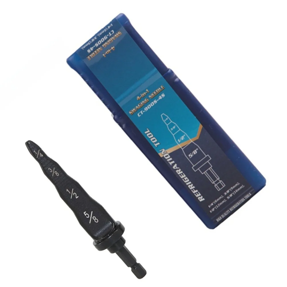 5 in 1 Pipe Swaging Tool for HVAC Installers and Refrigeration Technicians Performing Expansion Flaring Deburring and Reaming