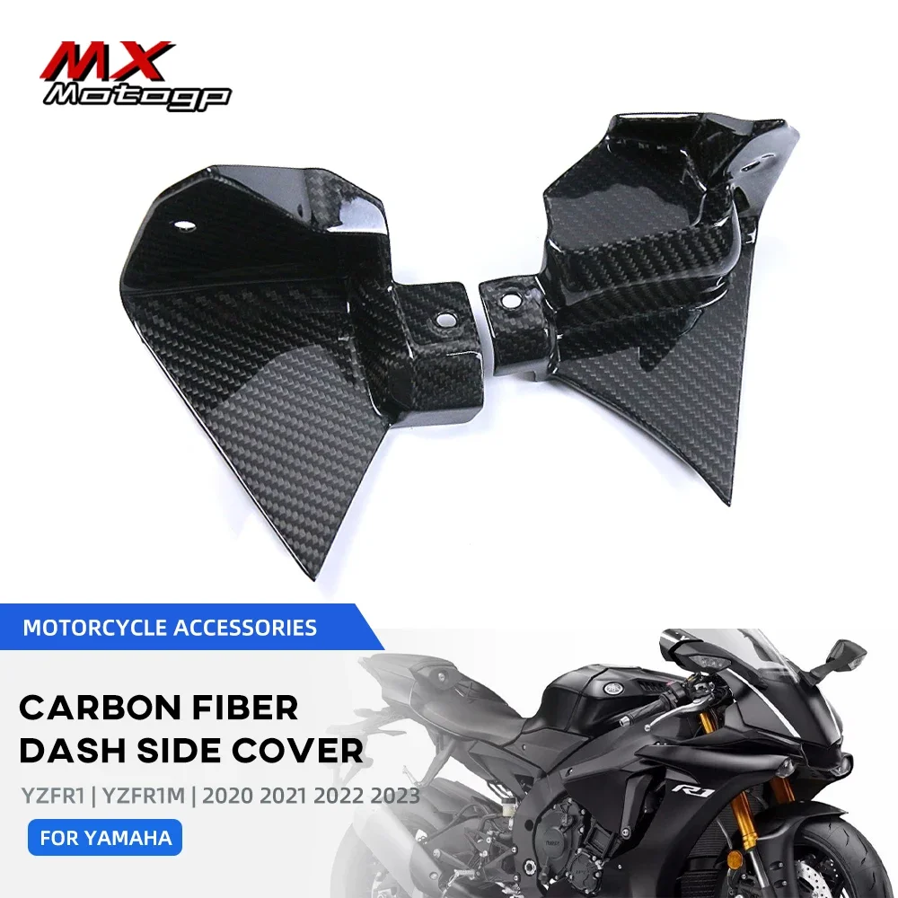 

For YAMAHA YZFR1 YZF R1 R1M 2020-2023 Carbon Fiber Inner Instrument Covers Side Panels Motorcycle Dashboard Fairing YZF-R1 2022