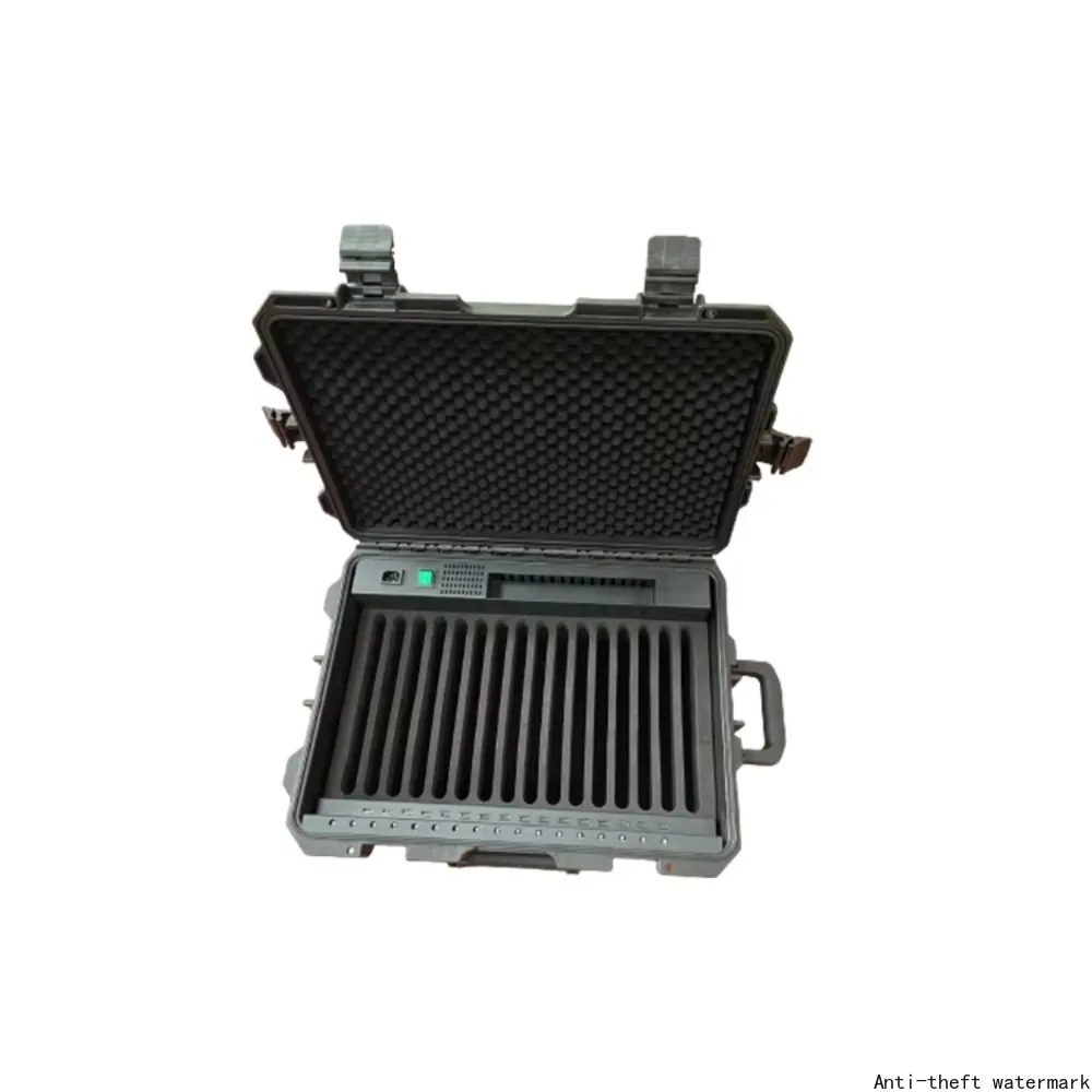 2025 Hot Selling - Manufacturer's Aluminum Alloy 10/16-Hole USB Type-C Interface Luggage Tablet Charging Trolley Case