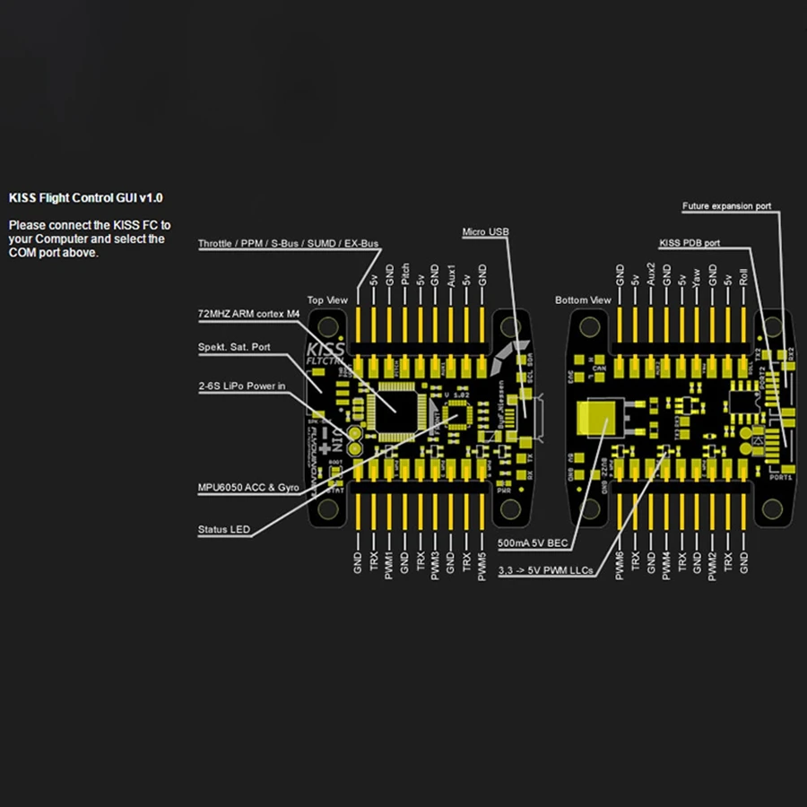 ل KISS FC 32Bit وحدة تحكم في الطيران لوحة تحكم في الطيران ل RC الطائرة بدون طيار ل RC Multicopter-PZZW