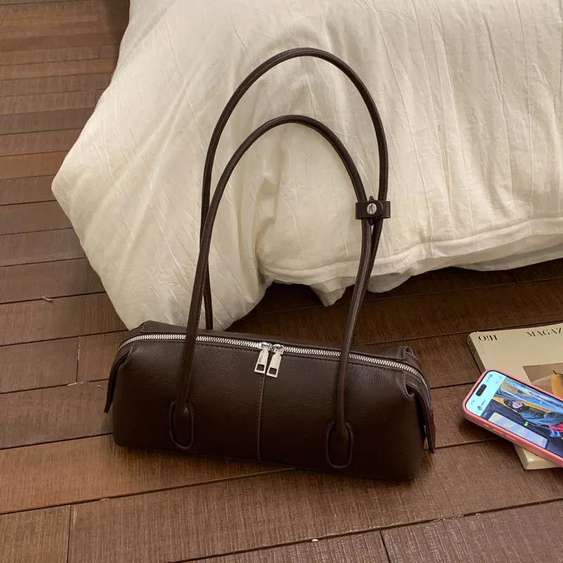 

New Vintage Soft Leather Handbag With A Premium Feel Large Capacity High-quality Women's Vintage Shoulder Bag For Commuting