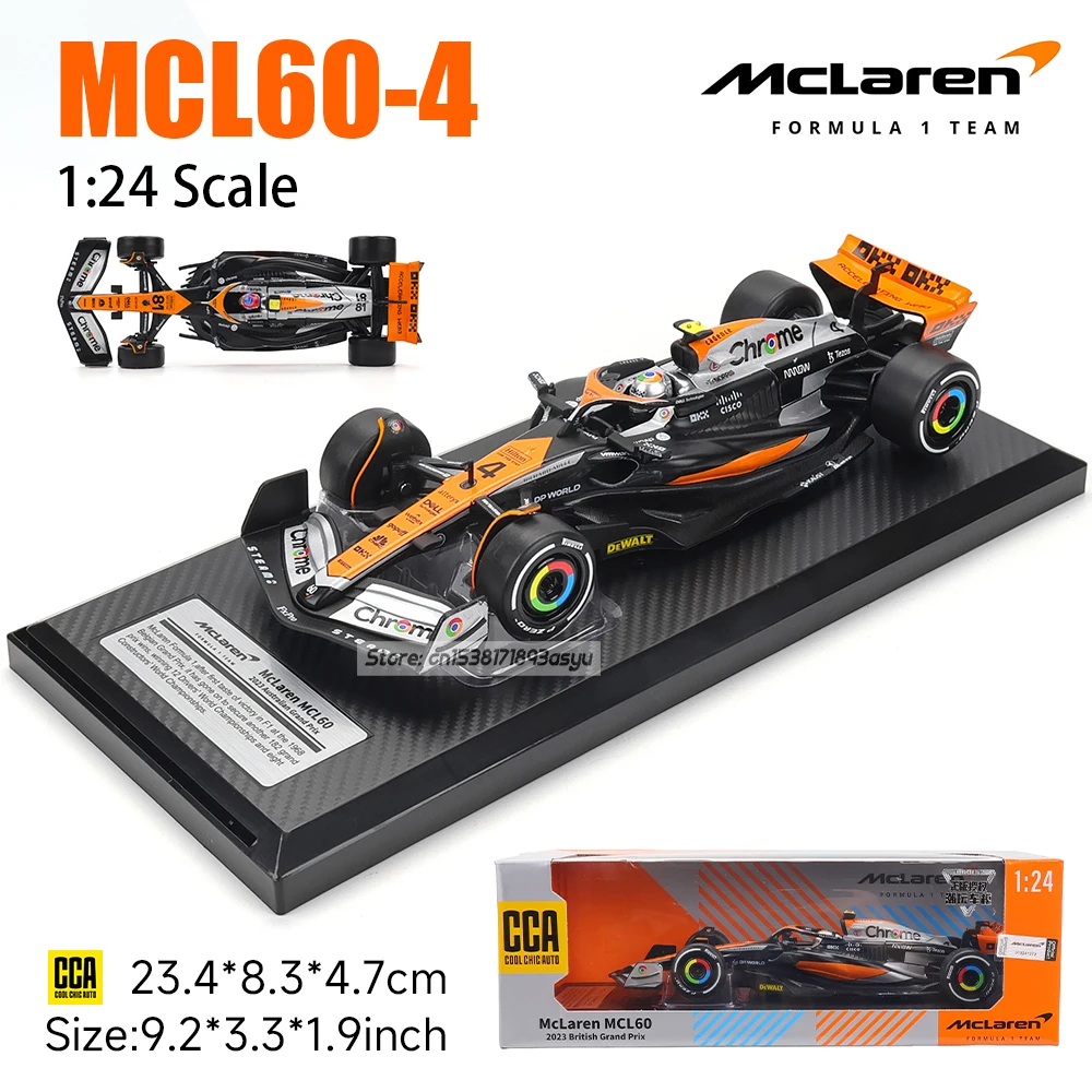 cca-msz-1-24-マクラーレン-f1-チーム-ダイヤモンド-スタイル-2023-mcl60-4--ランド・ノリス-81--オスカー・ピアストリ合金車モデルおもちゃシリーズコレクション
