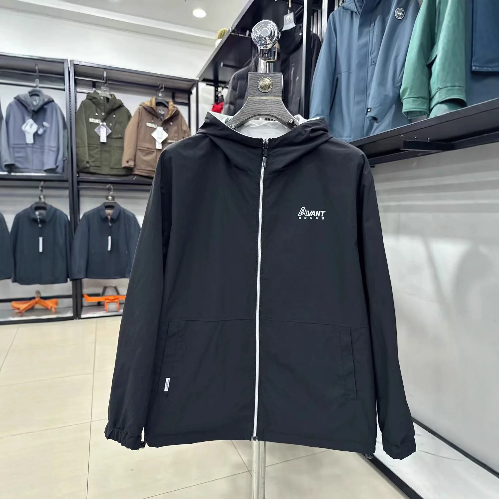 

Двусторонняя удобная мужская спортивная повседневная куртка с капюшоном, модная сетка цвета 3U649A, сезон весна-осень