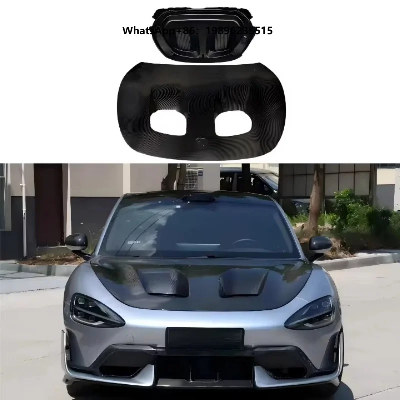 Lightweight Carbon Fiber Engine Hood with Ventilation Mask New Car Part with Included Screws
