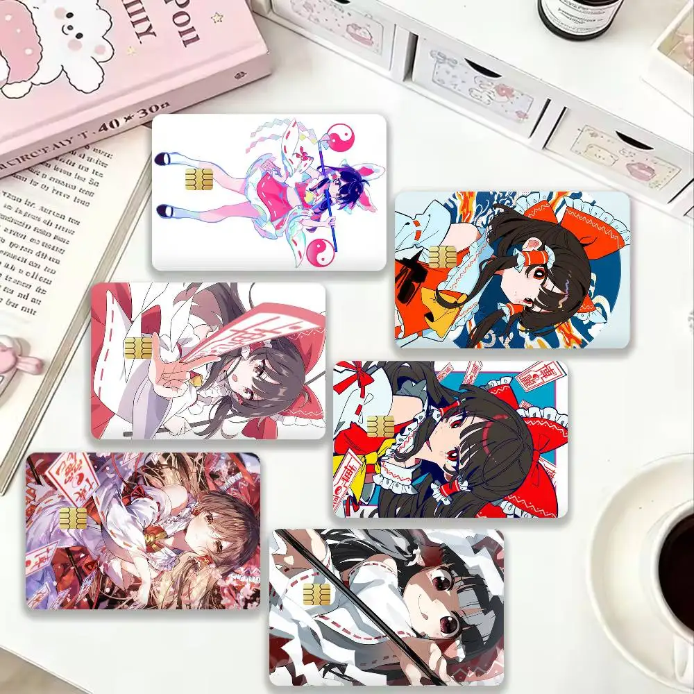 

R-Reimu H-Hakurei 4pcs 1Set Film Skin for Debit Credit Bank Visa Card Decal Cover