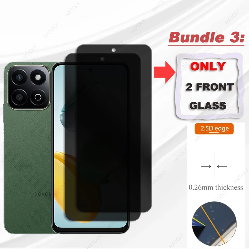 Privacy Screen Protector For Honor X7c 5G Glass For Honor X7c 5G Anti-spy Glass Camera Lens Protector For Honor X7c 5G Glass