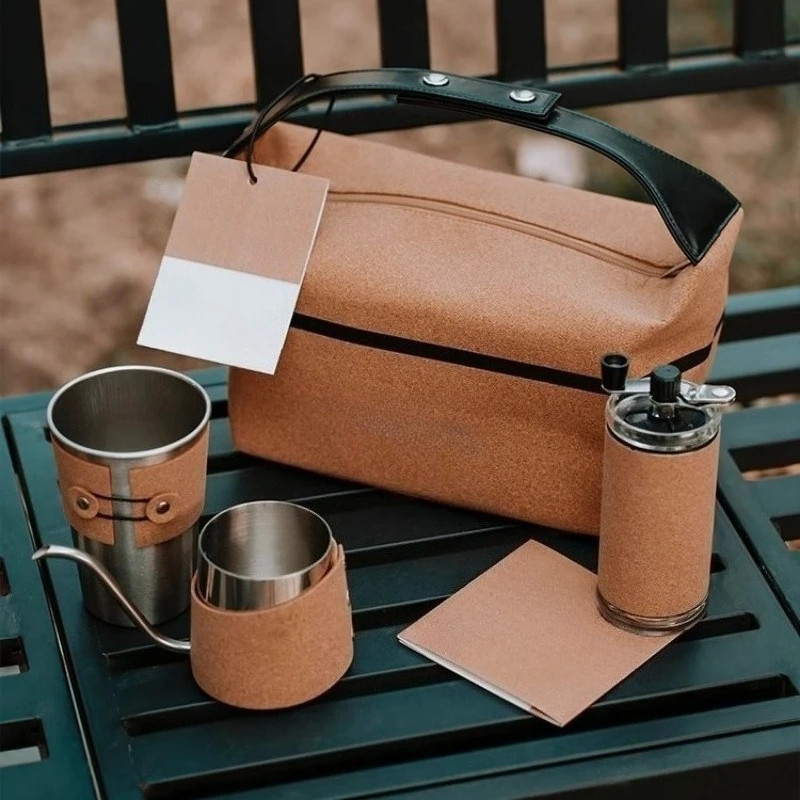 All-in-One Pour Over Coffee Brewing Set Manual Grinder Coffee Pot Gift Box For Business Holiday Present