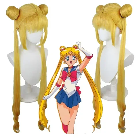 Adult Kids Anime Sailor Moon Cosplay Costume Tsukino Usagi Uniform Water Ice Moon Sailor Dress Women Girl Carnival Party Wig Set