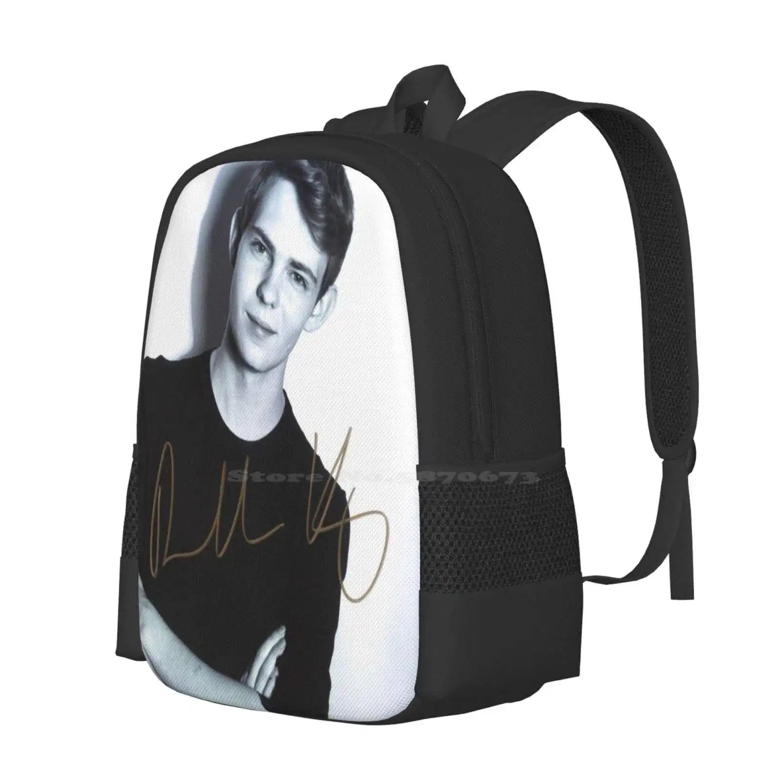 Robbie Kay Autograph Backpacks For School Teenagers Girls Travel Bags Robbie Kay Once Upon A Time Heroes Reborn Nathan