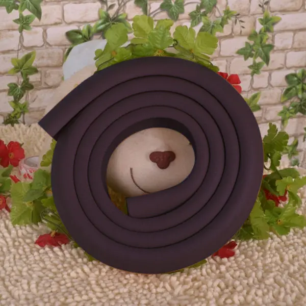 

2-метровая L-образная утолщенная коричневая противоударная лента для защиты углов стола, бампер-подушка для безопасности детей, защита краев домашней мебели