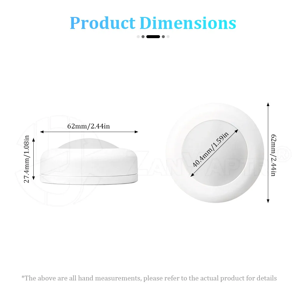 KC007 RGBW Spherical LED Puck Lamp 16 Color Remote Control Light for Bambu Lab 3D Printing Model Accessories