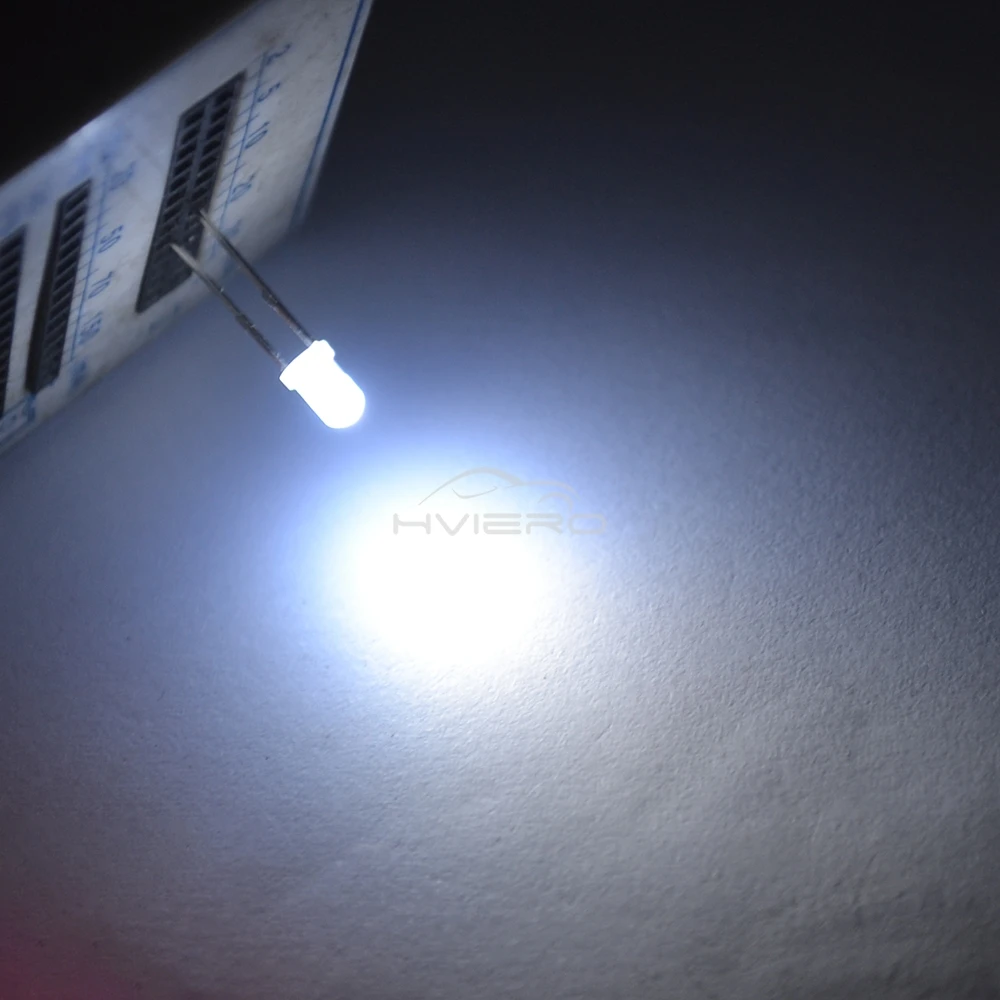 10/20/100X Warm-White Red Blue Green Yellow White F3 3mm Round Diffused 2pin DIY Lights Emitting Diodes LED Diode Lamp Bulb Bead image 4