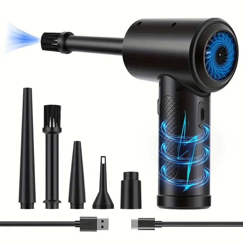 

Пылесборник сжатого воздуха - Мини-фен - Очиститель клавиатуры - 51000 поворотов/хвилин - Многоразовая воздушная канистра - 2000 мАчРека