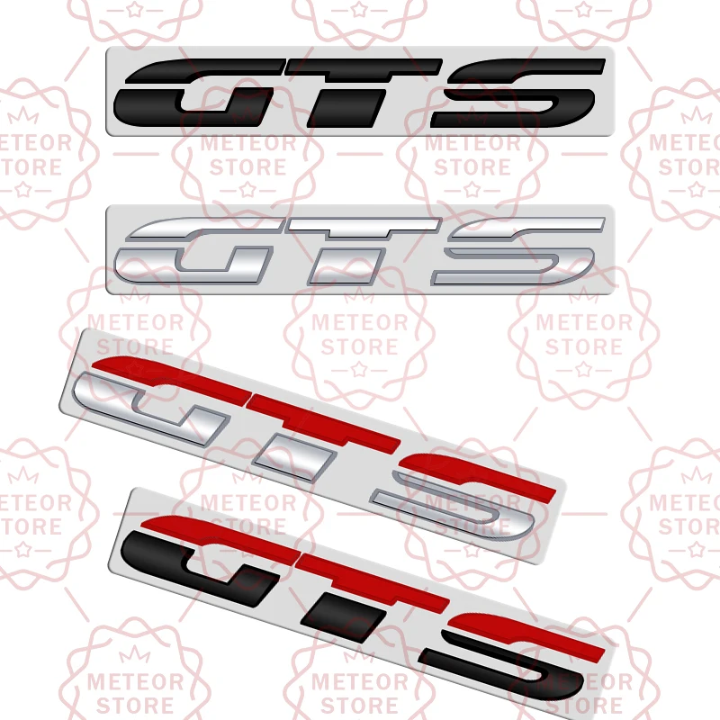 Car Nameplate GTS Metal Badge Rear Trunk Side Decal Sticker Emblem For Polo Golf CC Passat Scirocco Virtus Lamando Taos Porsch