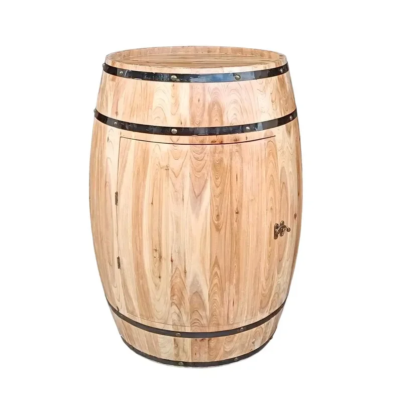 Decorative Handmade Durable Lightweight Easy Cleaning Wooden Oak Barrel Wine Cabinet 225L Wine Cabinet Classic
