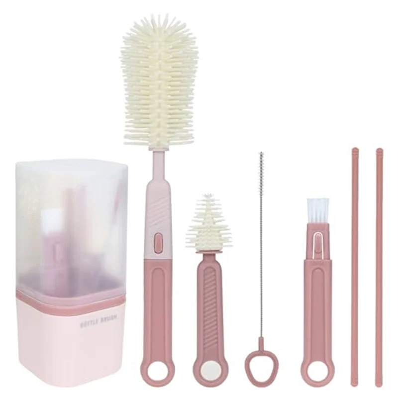 

JY-Silicone Child Cup Brush Set Includes Child Bottle Brush Nipple Brush Wait Portable And Travelfriendly A
