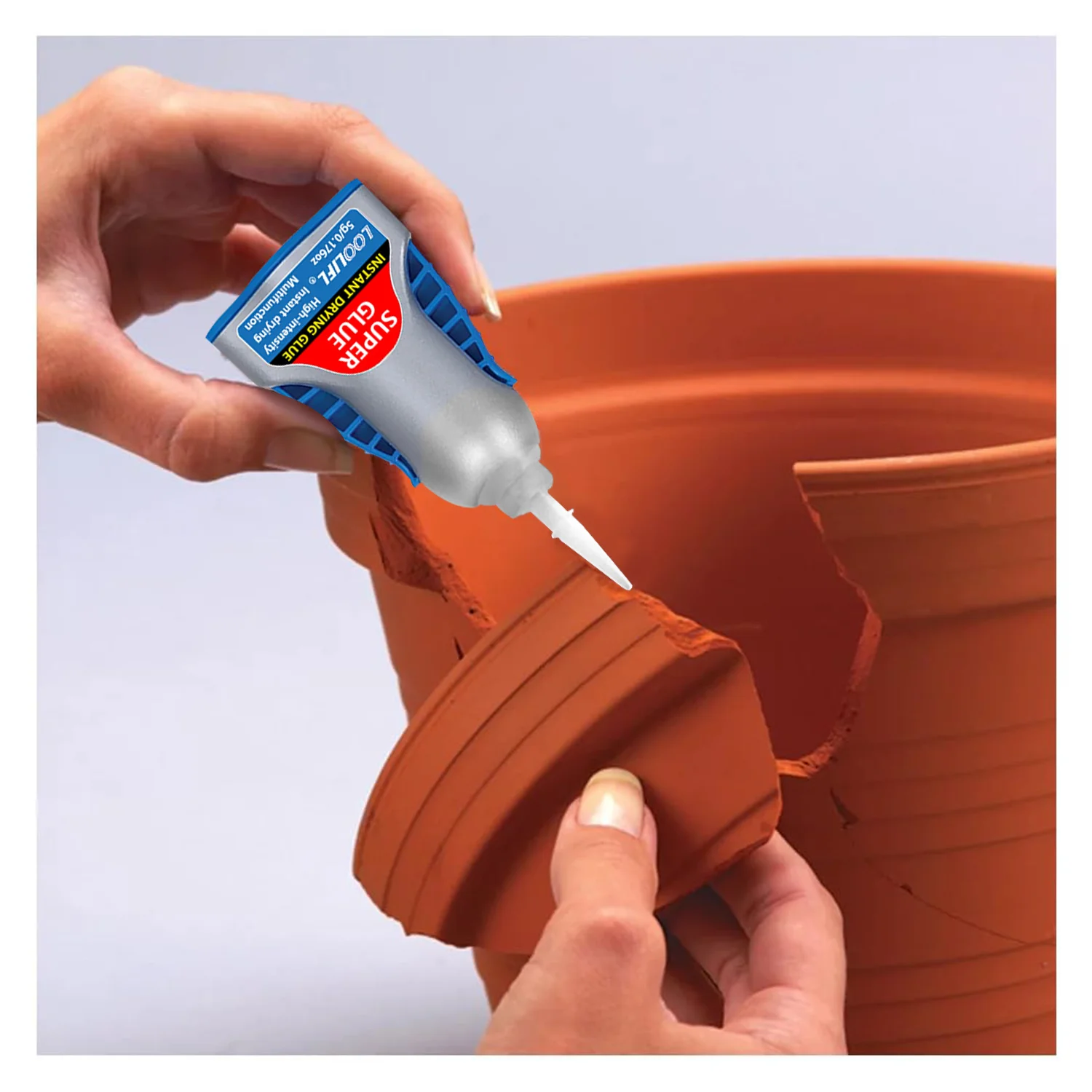 A cola forte é uma cola forte transparente de hidroacrilato seca rápida e sem sabor, adequada para a ligação de vários materiais.