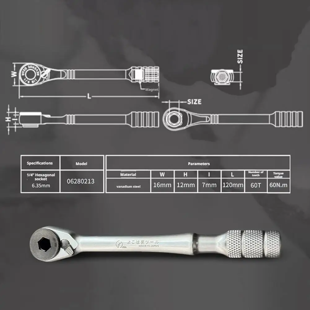 Mini Ratchet Wrench Set Portable Multi-Purpose Tool for Furniture Bicycle Car RV Campers Technicians Home Compact Repair Kit view 6