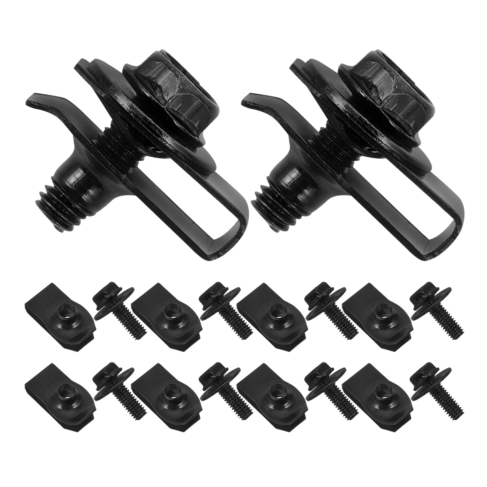 

20pcs Body Fastener Kit Bumper Car Retainer Universal Metal Automotive Fixing Hardware Nuts U Clips Screw Clips Car Panel