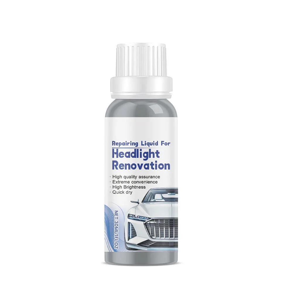 Car Headlight Repair Solution for Dust Removal Brightening and Polishing 30ml for Clear Visibility and Oxidation Prevention