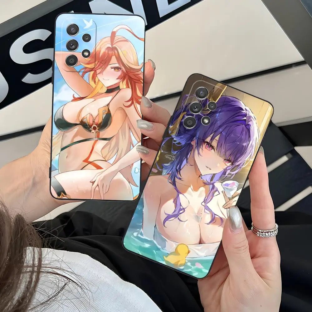 جينشين إمباكت إيتشي قضية الهاتف المحمول لسامسونج غالاكسي A73 72 71 70 56 55 54 53 52 36 35 34 23 16 15 5G اللون واقية #4